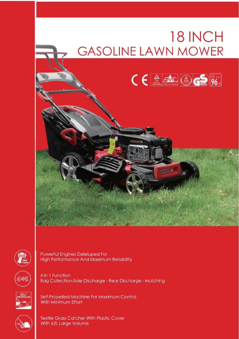 18 Inch Gasoline Lawn Mower